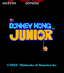 Donkey Kong Junior (US) Title Screen